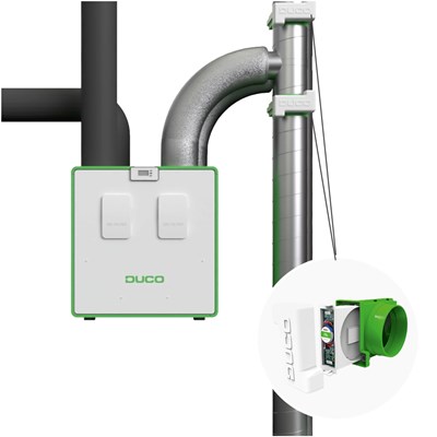 Duco externe 2-zoneklep voor de DucoBox Energy Comfort (Plus)